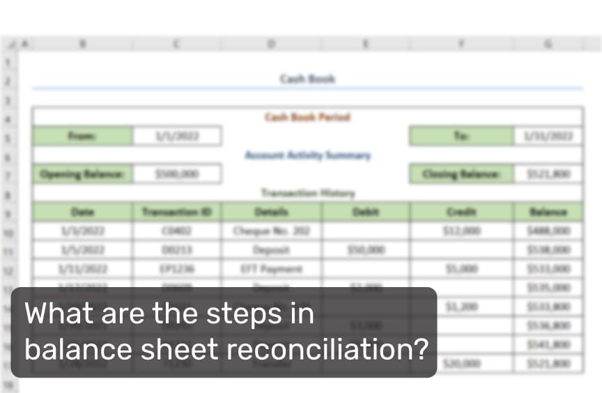 balance sheet reconciliation process